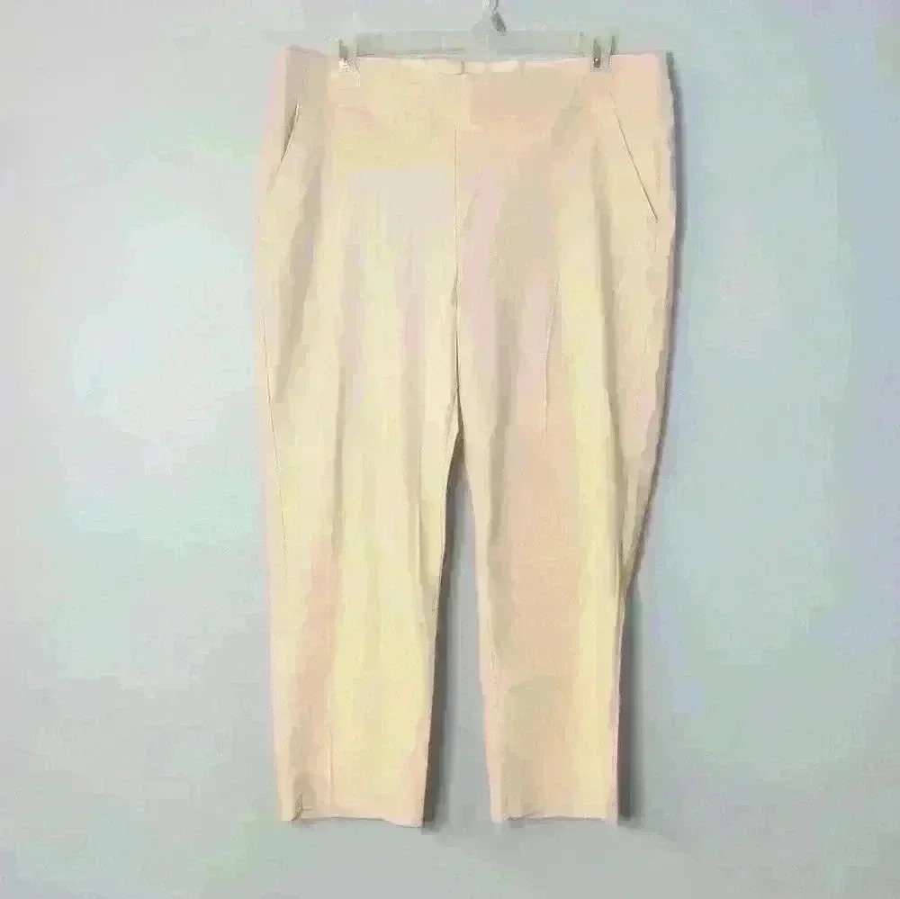Simply VeraVera Wang stretch rayon capri dress pants with pockets size L